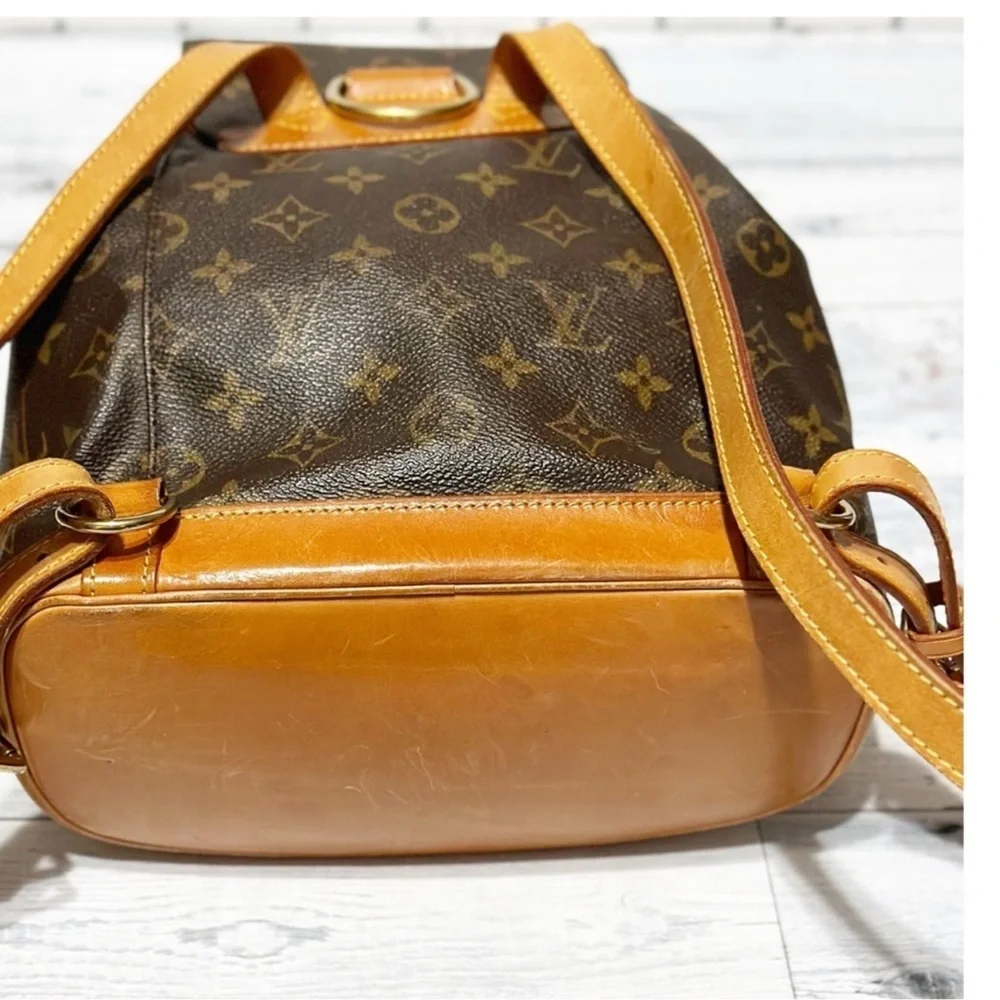 Louis Vuitton Monogram Monsieur MM Leather
Fabric Brown Backpack Purse - Picture 6 of 8